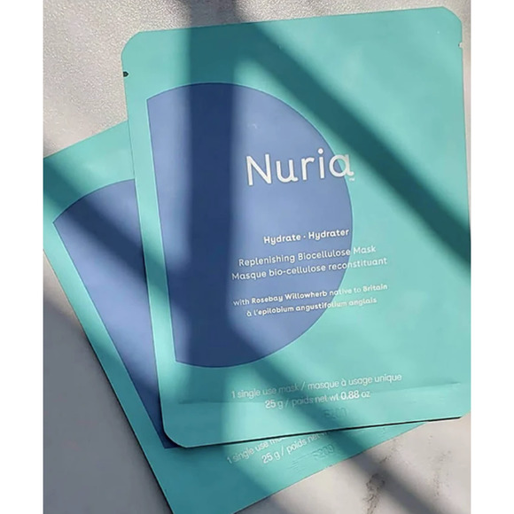 NEW Nuria Hydrate Moisturizing Toner + Replenishing Biocellulose Maskface Care - Picture 4 of 11